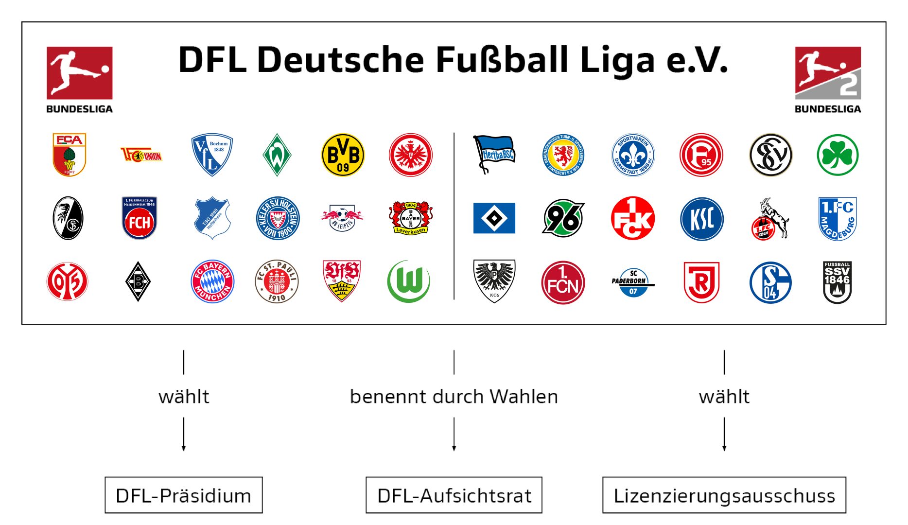 Struktur des DFL Deutsche Fußball Liga e.V. | DFL Deutsche Fußball Liga ...