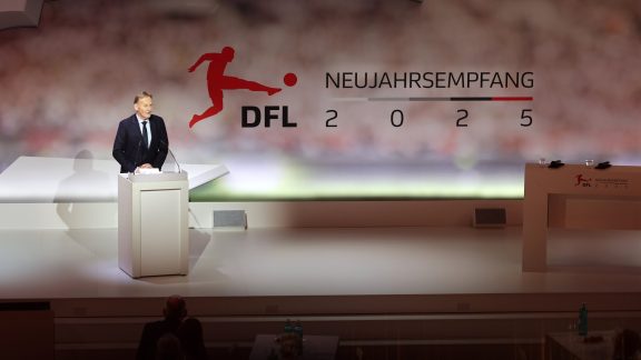 Die Rede von Hans-Joachim Watzke, Sprecher des Präsidiums des DFL e.V. und Aufsichtsratsvorsitzender der DFL GmbH, bildete den Auftakt des Programms.